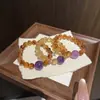 Pulsera de Cristal Multigemas Naturales para Mujer, Diseño de Nicho de Lujo Ligero, Sensación de Alta Gama, Joyería que Atrae la Fortuna y Mejora la Suerte