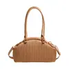Bolsa Nuvem Plissada Transfronteiriça Feminina 2025 Nova Moda Versátil Bolsa de Ombro Bolsa Transversal Bolsa de Mão Pequena Quadrada
