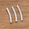 Acessórios de Material para Joias DIY de 2 Cores Aço Inoxidável Calha Crimpada em Cotovelo Tubo de Material Artesanal Contas Acessórios de Cotovelo