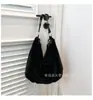 Bolso Cruzado de Imitación Piel de Visón de un Solo Hombro para Mujer Moda Otoño Invierno Estilo Perezoso Bolso Tote de Gran Capacidad Tacto de Alta Gama Bolso de Felpa