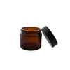 Tarro de Crema de Vidrio Marrón en Stock 30g Tarro de Boca Ancha 50g Tarro para Crema Facial Crema para Ojos Tarro Recargable Cuidado de la Piel Tarro a Prueba de Luz