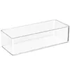 Caja de Almacenamiento Compartimentada, Plástico Transparente Acrílico Estante de Exhibición Engrosado con Tapa, Caja Doméstica Pequeña a Prueba de Polvo para Tarjetas