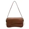 Bolsa Transversal Feminina Cor Sólida Estilo Ocidental Retrô Estilo Hong Kong 2024 Bolsa de Ombro Fashion Texturizada Estilo Coreano Bolsa de Mão Versátil Tendência