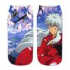Calcetines periféricos de impresión 3D de dibujos animados de animación de Naruto transfronterizos para Amazon, calcetines de barco, personalidad creativa, tubo corto