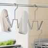 Estante para Secar Zapatos en Forma de W Acero Inoxidable Exterior Hogar Multifuncional Simple A Prueba de Viento Colgante Herramienta para Colgar Zapatos Deportivos