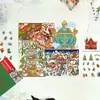 Adesivos de Paisagismo de Natal Retrô Adesivos de Paisagem Antiga em Miniatura Feriado DIY Livro Vermelho Pet Cross-Border Descompressão