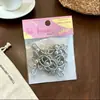 Elásticos de Cabelo Prateados para Crianças, Faixas de Cabelo com Laço para Menininhas, Anéis de Polegar com Pérolas, Cordas de Cabelo Trançadas para Meninas, Elásticos de Cabelo para Bebês