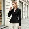 2026 Otoño Viajes al Trabajo Oficina Blazer Elegante Ajustado Ceñido a la Cintura Traje Ropa Femenina Transfronteriza de Gama Alta