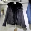 Comercio exterior transfronterizo al por mayor Chaqueta corta de mezclilla para mujer corta de otoño e invierno coreana de manga larga ajustada con capucha versátil para estudiantes
