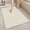 Alfombrilla de Piso de Anillo de Seda para Baño Doméstico Simple Moderna Antideslizante Anti-Caída Alfombrilla de Piso para Baño de Inodoro con Fugas Huecas Alfombrilla para Pies