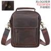 Bolso de hombro vintage de piel auténtica de vaca para hombre, bandolera de piel de vacuno de primera capa, bolso informal de piel de caballo loco para colgar el teléfono móvil.