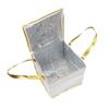 Bolsa aislante octogonal para llevar con cremallera, gruesa, para catering frío, barbacoa, té con leche, portátil, de tela no tejida con papel de aluminio, para llevar