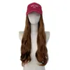 Nuevo producto de TikTok: un conjunto de sombrero y peluca para mujer, con una peluca grande, ondulada y realista que parece cabello natural, perfecto para el uso diario y popular entre las influencers