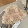 Chapéu de Tricô Novo de Pelo de Coelho Rex Real para Outono e Inverno, Versátil, Cabeça de Tigre, Leão, Rosto Peludo Quente, Menina