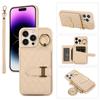 Adecuado para Funda de Teléfono iPhone 17, Samsung S25 Pequeña Funda Bandolera Estilo Chanel con Tarjetero y Soporte de Anillo, Google 7A Anticaídas