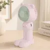 Mini Ventilador de Mano de Oso Lindo de Verano, Mini USB Recargable Portátil de Tres Velocidades con Base Venta al por Mayor