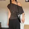 Camiseta de Verano 2026 Nuevo Estilo de Hombros Descubiertos Inspirada en Francia con Diseño Único para Mujer