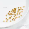Cuentas de oro arena de alta retención de color, cuentas redondas, cuentas sueltas de color oro verdadero, cuentas espaciadoras para pulseras DIY de abalorios hechos a mano, materiales y accesorios para joyería
