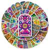 50 Vasos de Vidrio de Iglesia Coloridos Personalidad Transfronterizo Retro Barroco Decorativos Pegatina para Equipaje