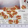 Imitación Arena Vietnamita Oro Gota Pintura al Óleo Chapado en Oro Colgante Pequeño Palabra Fu Conejo de Jade Pequeño Deslizante Accesorios diy Colgante Pequeño de Goteo