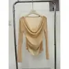 Camiseta Feminina Ruoxin Estilo Coreano com Gola Franzida Colorida Manga Longa, Cardigã Fino de Renda com Cintura Franzida Emagrecedor