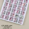 Rhinestones K9 de Alta Calidad en Forma de Huevo de Paloma Sin Base para Uñas, Rhinestones Apilados Minimalistas de Lujo Ligero, Accesorios de Uñas Portátiles