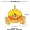 Retro Francés Calabaza Diablo Grande DIY Colgante de Acero Inoxidable Collar de Coche de Calabaza para Mujer Colgante de Joyería de Acero de Titanio