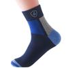 Calcetines Longsha para hombre, otoño e invierno, nuevos calcetines de algodón transpirables bordados de alta gama, calcetines deportivos de algodón puro con bloques de color y tubo medio de algodón peinado.