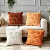 Funda de Almohada de Felpa Acolchada de Calabaza de Otoño para Halloween, Sala de Estar, Sofá, Decoración Creativa Festiva, Cojín Lumbar Simple Transfronterizo