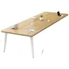 Conjunto de Mesa y Sillas Integrado para Conferencias y Oficinas, Mesa Pequeña para Negociación y Reuniones de Trabajo, Mesa Larga, Mesa Larga Simple Moderna