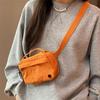 2024 Nuevo Bolso Cruzado Cuadrado Pequeño Dulce y Fresco Bolso Calabaza Pequeño Bolso Cruzado de Hombro Único Bolso de Pecho Bolso de Cintura Versátil Cruzado de Nylon
