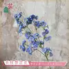 Flores artificiales de alta calidad, incluyendo arreglos florales simulados y nomeolvides, al por mayor para ventas transfronterizas, adecuadas para decoraciones de paredes de fondo de hotel y bodas
