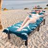Capa de Cadeira de Praia Transfronteiriça, Capa de Cadeira de Praia com Estampa de Microfibra para Litoral e Piscina, Toalha de Praia Térmica, Almofada para Cadeira de Praia