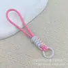 Atacado cordão trançado com nó para celular, chaveiro curto criativo DIY, boneca de pelúcia, alça anti-perda