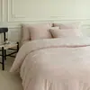 Luxo Leve e de Alta Qualidade Algodão Grosso Tecido Jacquard de Alta Contagem Conjunto de Quatro Peças Simples Lençóis e Roupa de Cama 100% Algodão