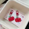 Nuevo para primavera y verano super hada lunares rojos manzana roja llavero colgante para mochila escolar ins regalo para novias pareja estuche para lápices joyería