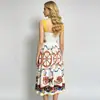 Toma Real de un Vestido Vintage Tridimensional sin Tirantes con Espalda Elástica y Cintura Alta