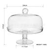Fornecimento Direto da Fábrica Tampa de Vidro Transparente Bandeja Alta para Bolo Decorações Modernas para Casa Ornamentos de Exibição para Banquetes de Restaurante