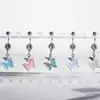 Clavo de Ombligo de Mariposa Nuevo Color Papel de Concha Anillo de Ombligo Venta Caliente Transfronteriza Fabricante Directo de Joyería para Piercing Amazon