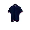 Directo de Fábrica TB Tom Summer Nuevo Patrón de Rayas de Algodón Perlado Solapa de Botones Manga Corta Casual Cómodo Polo