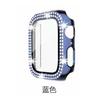 Adecuado para Apple iWatch 12 Funda para Apple Watch Película Integrada Galvanizada Incrustada con Diamantes de Doble Fila Funda Protectora para Reloj