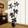 Planta Artificial Verde Grande Black Diamond Árbol de Goma Planta en Maceta de Interior para Sala de Estar Decoración de Planta de Árbol Imitación de Lujo Ligero de Gama Alta