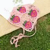 Faixa de Cabeça de Morango Tricotada Transfronteiriça, Cachecol Triângulo de Crochê Fofo que Reduz a Idade, Faixa de Cabeça de Lã Tricotada, Faixa de Cabeça Doce