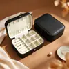 Caja de joyería portátil directa de fábrica con espejo, caja de joyería de lujo de alta gama, caja de almacenamiento de pulsera de cristal, collar, pendientes al por mayor