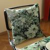 Almohada Jacquard de Algodón Estilo Pintura al Óleo Monet Almohada de Flores Americanas Cojín de Bolsa Suave de Cabecera Funda de Almohada para Sofá de Casa de Familia