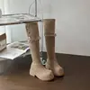 Botas Lindo Versátil Salto Grosso Dobrável Solado Grosso Altas até o Joelho Rad Pessoa Baixa Botas de Equitação de Verão Estilo Acima do Joelho Uso Dupla Face Novo Modelo Botas