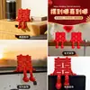 Enfeites de Casamento 3D Caractere Dupla Felicidade 2026 Novo Modelo Mesa de Casamento Hotel Decoração de Quarto de Casamento Adereços Adereços para Fotos