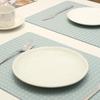 Novo Estilo Xadrez Tecido Dupla Face Tapete de Couro Tapete de Xícara de Chá Tapete de Mesa à Prova D'Água e à Prova de Óleo Tapete de Isolamento Térmico de Restaurante Ocidental Tapete de Lugar