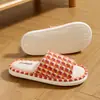 Pantuflas de Lino Rayadas para Todas las Estaciones, Estilo Nuevo para Hombres y Mujeres, Adecuadas para Uso en Interiores en Primavera y Otoño