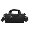Bolsa Esportiva Redonda de Grande Capacidade Nova Transfronteiriça, Bolsa de Mão e Bolsa Transversal de Pano Oxford Impermeável, Bolsa de Viagem Casual de Cor Sólida